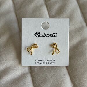 Madewell Gold Ribbon Earrings